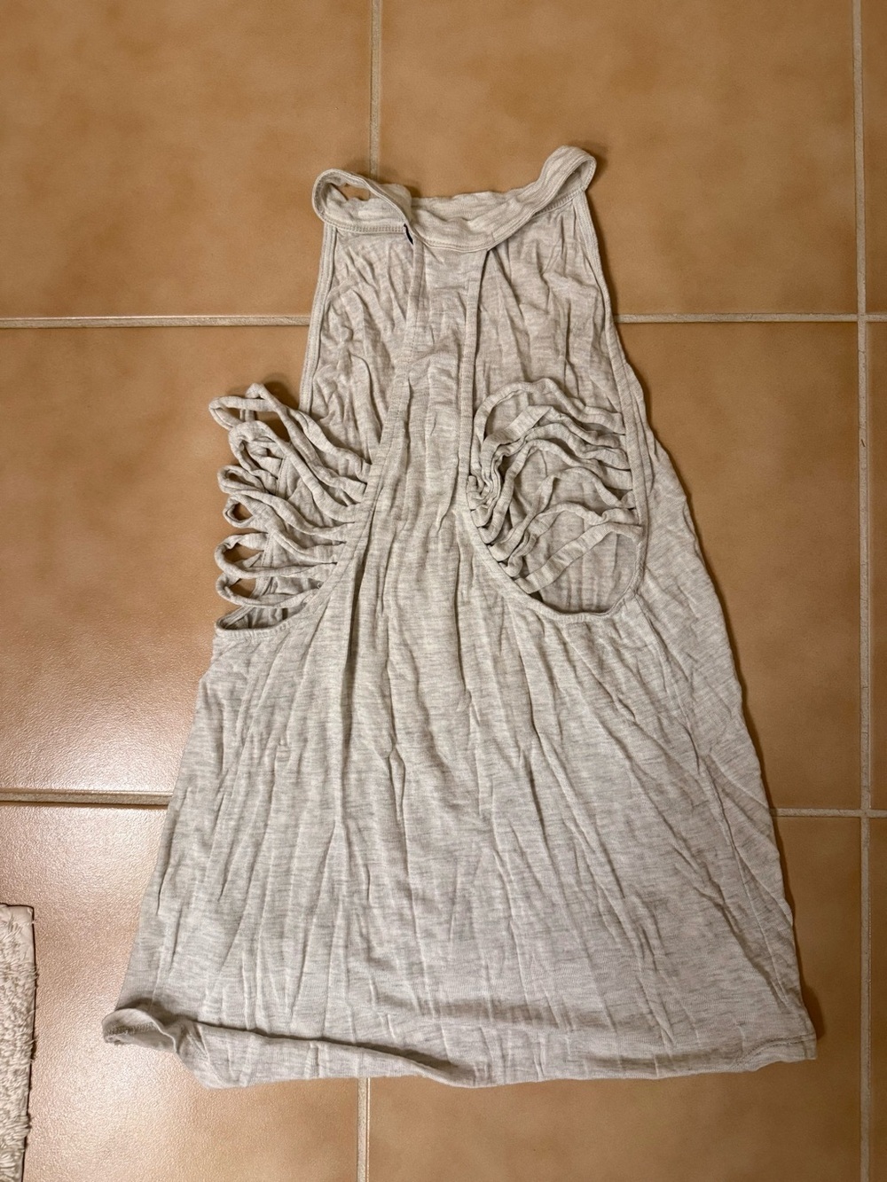 Light Gray Racerback Tank Top - Picture 2 of 3